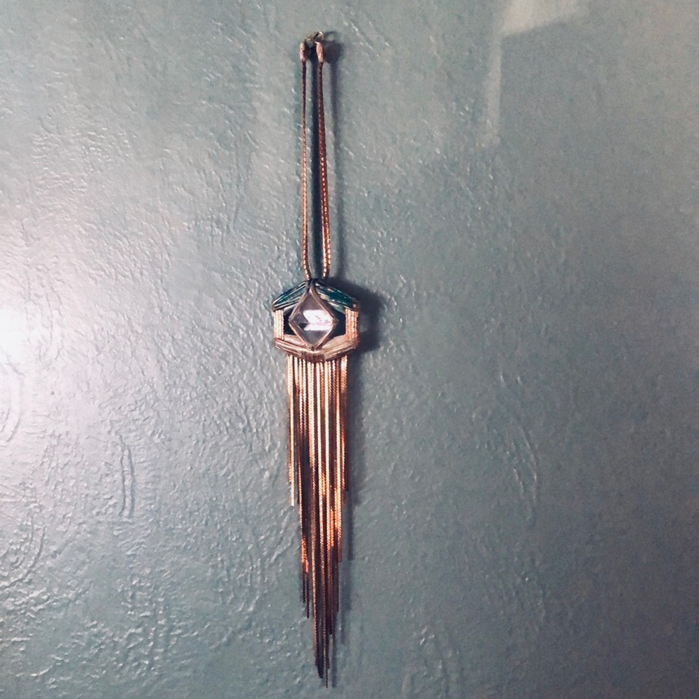 SOLD - Adina Mills Quartz Waterfall Statement Necklace - One of a kind!